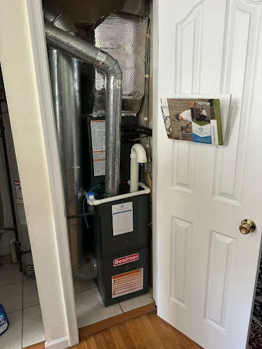 Franklin Heating Cooling and Refrigeration indoor furnace installation for HVAC contractor services in Pickerington, OH. HVAC contractor near me.