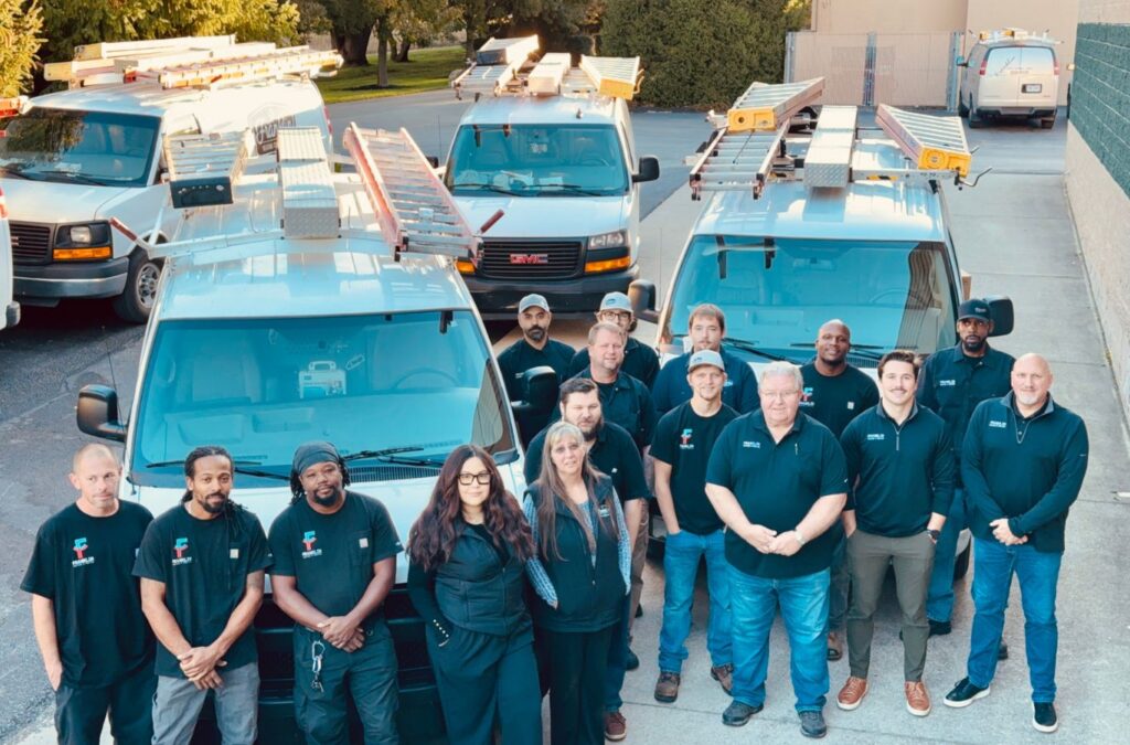 Franklin Heating Cooling and Refrigeration team and service vehicles for HVAC contractor services in Franklin County, OH. HVAC contractor near me.