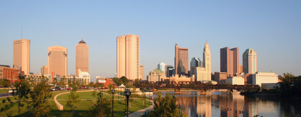 Columbus skyline in Franklin County, Ohio